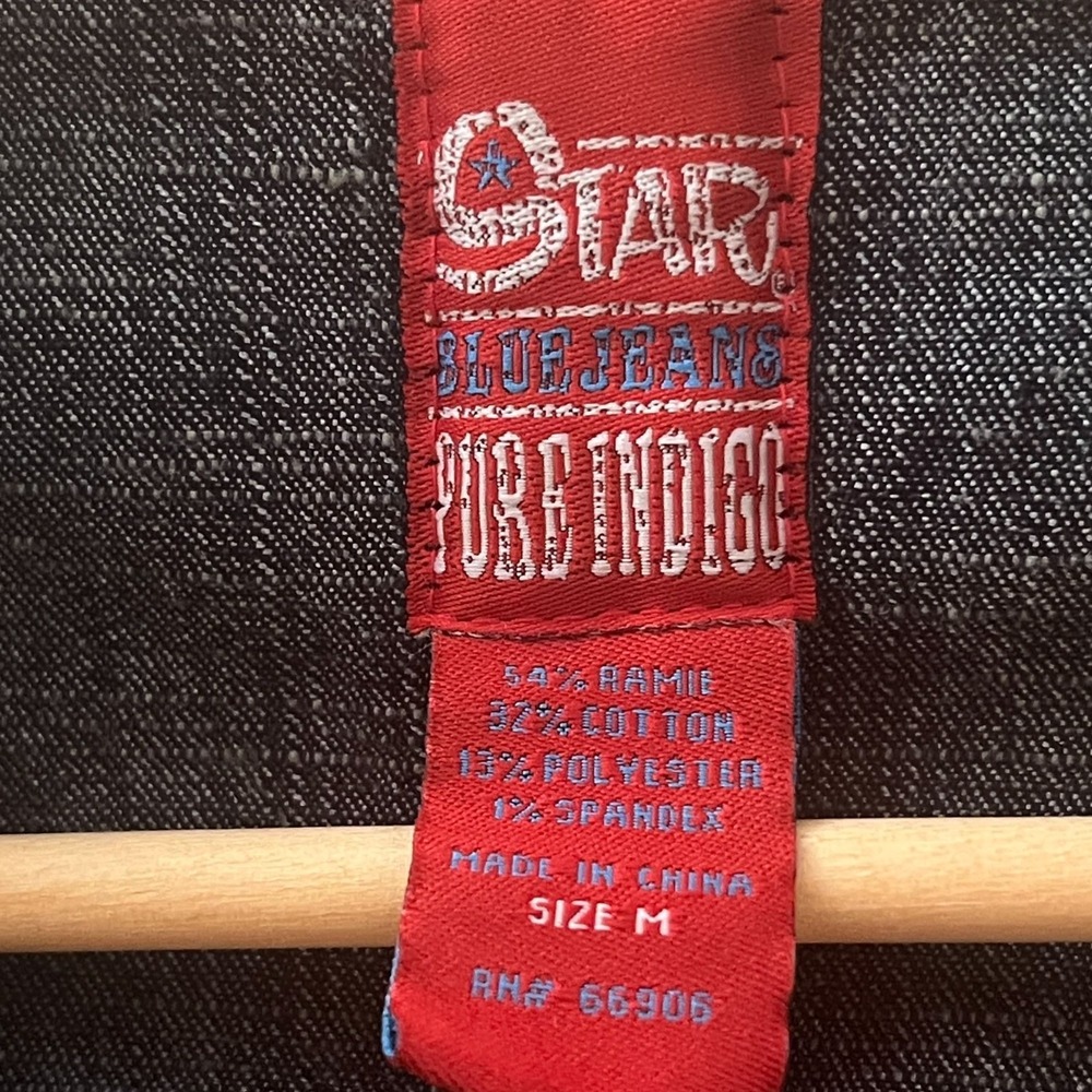 Star Jeans Denim Jacket Women's Blue Rory Gilmore Blazer Y2K Button Pockets M - Picture 7 of 8